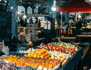 3. Visit local markets or nearby Supermarkets for fruits and veggies
